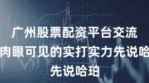 广州股票配资平台交流是肉眼可见的实打实力先说哈珀